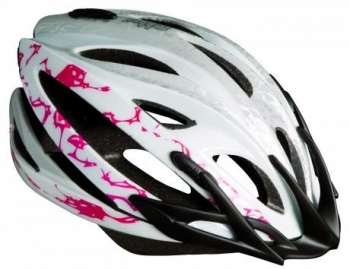 Шлем велосипедный Etto breeze white pink lady. цвет: белый/розовый. размер: l/xl (57-60см)