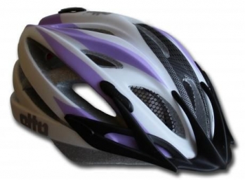 Шлем велосипедный Etto brеeze. цвет: белый/сиреневый. размер: s/m (52-57см)