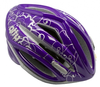 Шлем велосипедный Etto jasmine. цвет: фиолетовый. размер: s/m (54-57см)