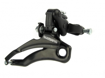Велосипедный переключатель скоростей Shimano переключатель передний FD-TZ31 TOURNEY, для 6/7 скоростей, верхняя тяга, хомут 31.8мм, 48T, угол: 66-69, б/уп.