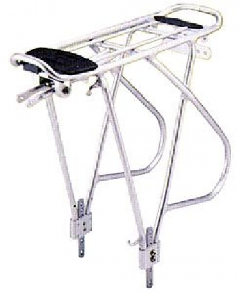 Багажник для велосипеда Massload cl-436, 24"~28", алюминий, с боковыми дугами, полые трубы d:10,2мм, матовый серый