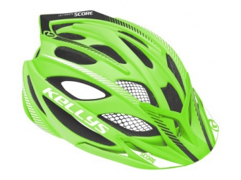 Шлем велосипедный Kellys SCORE, неоново-зелёный, M/L (58-61см)