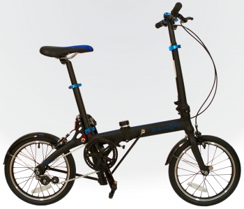 велосипед складной, dahon jifo uno 16 shadow, мультирама, диаметр колёс: 16", цвет: ""чёрный, синий