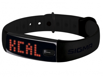 SIGMA Шагомер ACTIVO чёрный: количество шагов, расстояние, калории, индикация трёх ""зон активности, часы, продолжительность и качество сна (с приложением SIGMA ACTIV), ""на правую/левую руку, влагостойкость IPX7