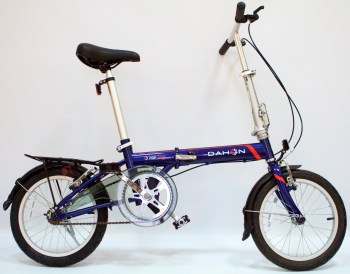Складной велосипед Dahon Pop Uno синий 1 скорость, колеса 16