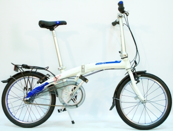 Складной велосипед Dahon Curve I3 белый, 3 скорости, колеса 20