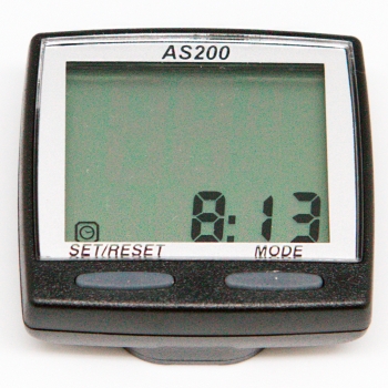 Велокомпьютер as-200 проводной. 11 функций: скорость /режим сканирования /время /""пройденное расстояние/одометр /максимальная скорость /средняя скорость /часы счётчик ""калорий /секундомер. цвет: чёрный