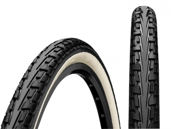 Велосипедная покрышка Continental RIDE Tour, 20 x 1.75, 47-406, чёр./бел., 180TPI, Extra Puncture Belt