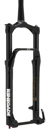 Велосипедная вилка амортизационная RST RENEGADE AIR-TRL для Fat-bike, 26"; масло/воздух; шток 28,6мм, ал. 7050/магниевый сплав; хо...