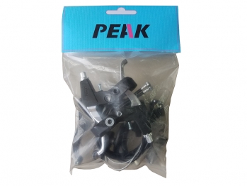 PEAK Тормоза V-brake в сборе на 1 велосипед: алюминиевые тормоза, алюминиевые ручки, тросы с рубашками, в торговой уп...