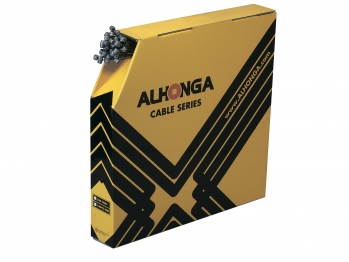 Alhonga Трос тормоза 1,5х2100мм, головка 7х6мм, нерж. сталь, гальванизированный, 100 шт. в коробке