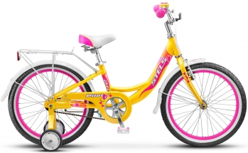 Подростковый велосипед Stels Pilot 210 Lady, ALU, колеса 20", салатовый, желтый