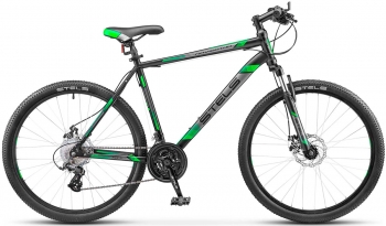 Горный велосипед Stels Navigator 500 MD черно-зеленый (2017)