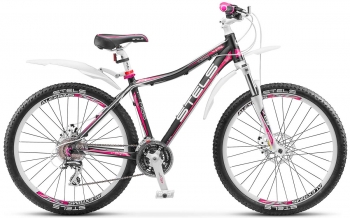 Горный велосипед Stels Miss 7300 MD чёрно-розовый (2017)