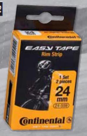 Continental Ободная лента Easy Tape Rim Strip (до 116 PSI), чёрная, 22 - 622, 2 шт.