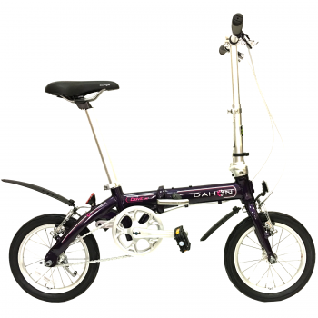 Складной велосипед Dahon Dove Uno темно-фиолетовый, 1 скорость, колеса 14