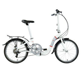 Складной велосипед Dahon Ciao d7 белый, 7 скоростей, колеса 20