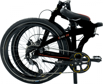 Складной велосипед Dahon Ios D9 черный 9 скоростей, колеса 24