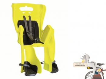 BELLELLI Сидение заднее Little Duck Relax, Hi-Viz,светоотражающее, жёлтое, до 22кг