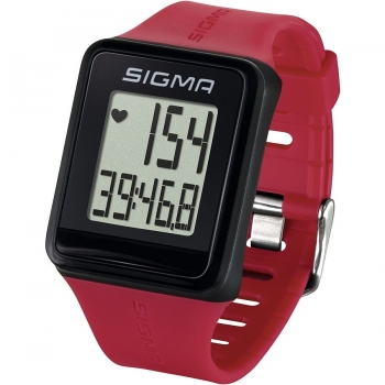 Часы спортивные SIGMA SPORT iD.GO: пульсометр, секундомер, часы. Цвет: красный