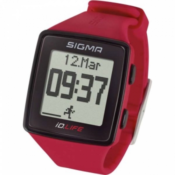 Часы спортивные SIGMA SPORT iD.LIFE: пульсометр с зонами эффективности, индикация целевой зоны, текущая скорость/расстояние, Красный