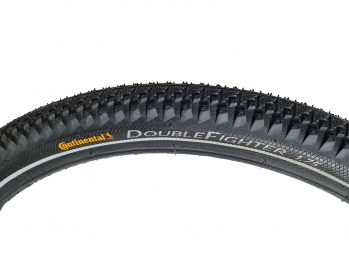Continental Покрышка Double Fighter III 24 x 1.75, 47-507, чёр./чёр. Reflex, 180TPI, Sport