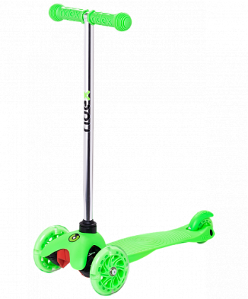 Детский самокат 3-х колесный RIDEX 3D Zippy 2.0 (120/80 мм), зеленый