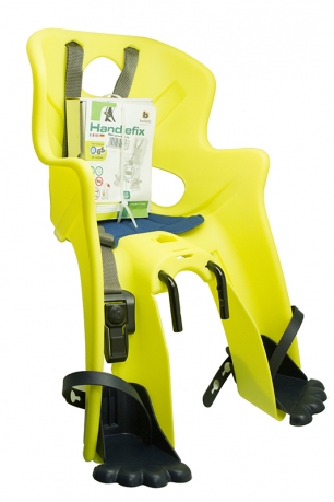 Детское переднее велокресло Bellelli Rabbit SportFix Hi-Viz, светоотражающее, жёлтое