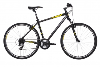Гибридный велосипед Kellys Cliff 30 черно-желтый, размер рамы: 21