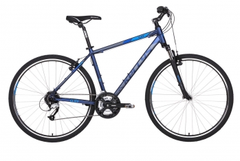 Гибридный велосипед Kellys Cliff 70 синий, размер рамы: 17