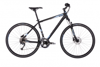 Гибридный велосипед Kellys Phanatic 30 черно-серый, размер рамы: 19