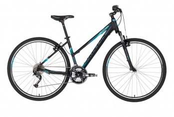 Гибридный велосипед Kellys Pheebe 10 черно-синий, размер рамы: 17