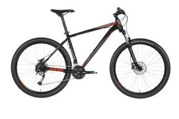 Горный велосипед Kellys Spider 50 27.5" черно-оранжевый, размер: S