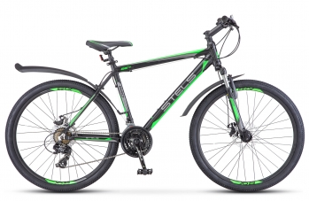 Горный велосипед Stels Navigator 620 MD V010 (рама 17) Черный/зеленый/антрацит