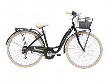 Комфортный велосипед Adriatica Panda 28, черный, 6 скоростей, размер рамы: 420мм (17)