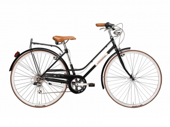 Комфортный велосипед Adriatica Rondine-Swallow, черный, 6 скоростей