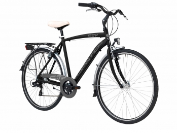 Комфортный велосипед Adriatica Sity 3 Man, черный, 6 скоростей, размер рамы: 500мм (19,5)