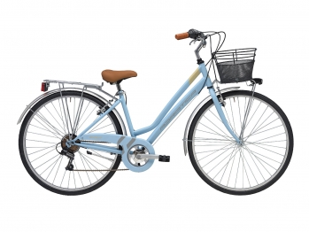 Комфортный велосипед Adriatica Trend Lady, голубой, 6 скоростей, размер рамы: 450мм (18)