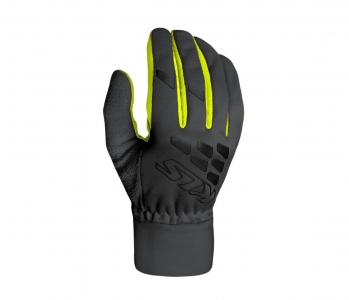 Перчатки KLS BEAMER BLACK S с длинными пальцами, зимние дышащие ветрозащитные, удлинённая манжета, гелевые вставки на ладони, силиконовое напыление на пальцах