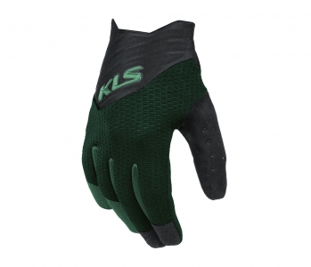 Перчатки KLS Cutout long green S. Лёгкие вентилируемые перчатки, ладонь из перфорированной искусственной кожи, позволяют оперировать смартфоном