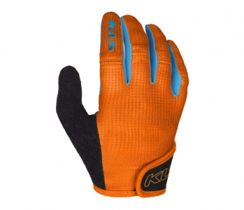Перчатки KLS YOGI оранжевые, L, с длинными пальцами, ладонь с гелевыми вставками, силиконовое напыление на пальцах