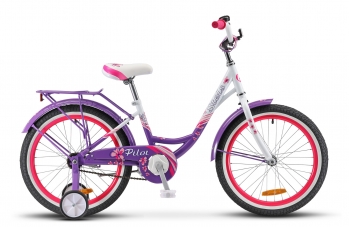 Подростковый велосипед Stels Pilot 210 Lady V010 20"  Пурпурный/белый