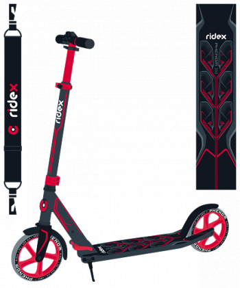 Самокат 2-х колесный RIDEX Phenom 200 мм, красный