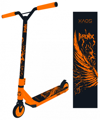Самокат трюковый XAOS Phoenix Black 100 мм