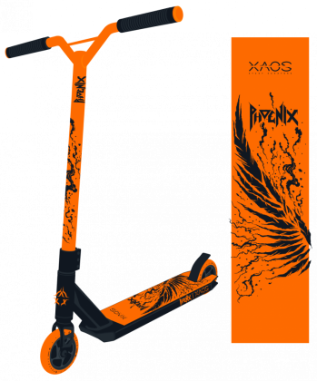 Самокат трюковый XAOS Phoenix Orange 100 мм