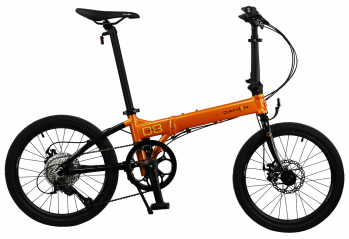 Складной велосипед Dahon Launch D8, рама алюминиевая, колёса 20", 8 скоростей. Цвет: оранжевый