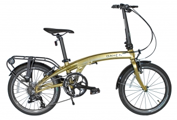 Складной велосипед Dahon Qix D9, рама алюминиевая, колёса 20", крылья, багажник, 9 скоростей Цвет бежевый