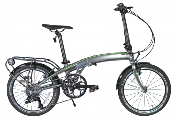 Складной велосипед Dahon Qix D9, рама алюминиевая, колёса 20", крылья, багажник, 9 скоростей