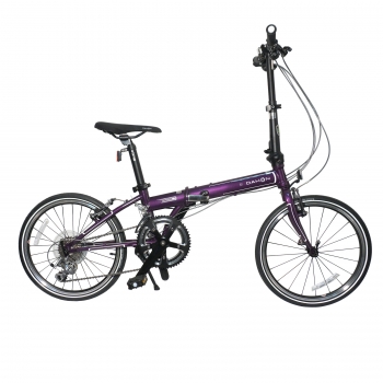 Складной велосипед Dahon Speed D18, рама алюминиевая, колёса 20, насос, 18 скоростей, Цвет фиолетовый
