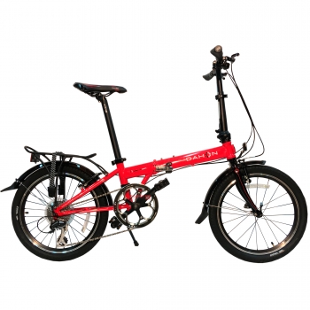 Складной велосипед Dahon Speed D8 красный, 8 скоростей, колеса 20 крылья, багажник, насос